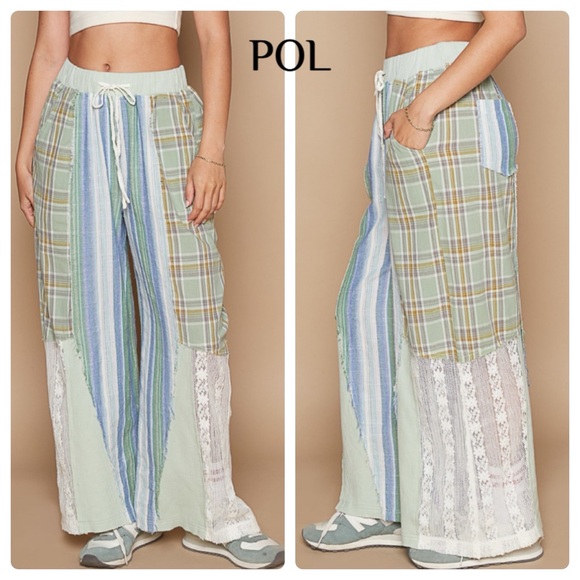 POL Pants - $40 start  167 LAST PAIR💜💜POL patterned plaid lace pants